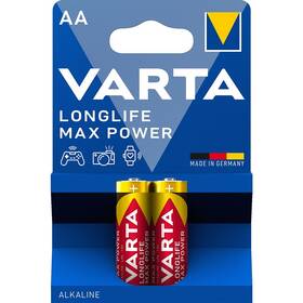 Batéria alkalická Varta Longlife Max Power AA, LR06, blister 2ks (4706101412)