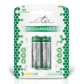 Batéria nabíjacia ETA AA, HR06, 2600mAh, Ni-MH, blister 2ks (R06CHARGE26002)