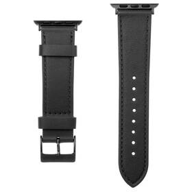 Remienok FIXED Leather Strap na Apple Watch 42/44/45 mm (FIXLST-434-BK) čierny