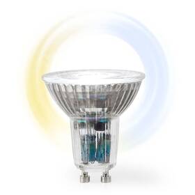 Inteligentná žiarovka Nedis SmartLife bodová, Wi-Fi, GU10, 345 lm, 4.9 W, Teplá - studená biela (WIFILRW10GU10)