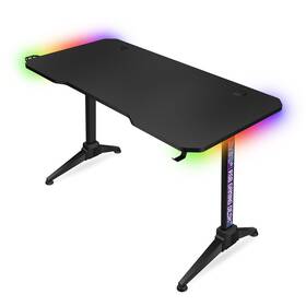 Herný stôl Connect IT NEO+ s RGB podsvietením (CGD-2020-BK) čierny