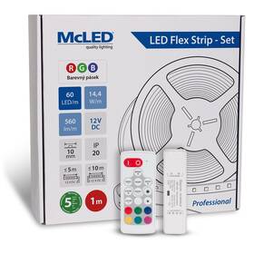 LED pásik McLED s ovládáním Nano - sada 1 m - Professional, 60 LED/m, RGB, 560 lm/m, vodič 3 m (ML-123.601.60.S01004)