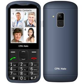 Mobilný telefón CPA Halo 28 Senior s nabíjecím stojánkem (CPA HALO 28 BLUE) modrý