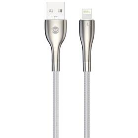 Kábel Forever Sleek USB/Lightning, 2,4 A, 1 m (GSM171006) biely