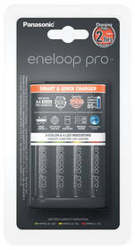 Nabíjačka Panasonic Eneloop Smart-Quick Charger pro AA,AAA + 4x AA Panasonic Eneloop Pro 2500mAh (K-KJ55HCD40E) čierna