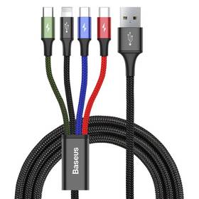 Baseus 4v1, USB/2x USB-C, Lightning, Micro USB, 1,2m