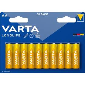 Batéria alkalická Varta Longlife AA, LR06, blister 10ks (4106101461)