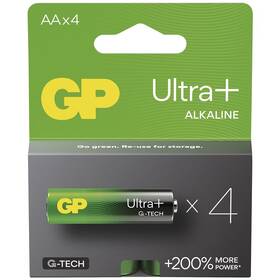 Batéria alkalická GP Ultra Plus AA (LR6), 4 ks (B03214)