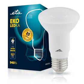 LED žiarovka ETA EKO LEDka reflektor 10W, E27, teplá bílá (ETAR63W10WW01)