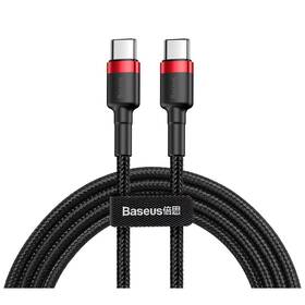 Kábel Baseus Cafule USB-C/USB-C, PD 2.0 60W, 1m (CATKLF-G91) čierny/červený
