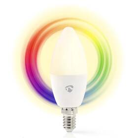 Inteligentná žiarovka Nedis SmartLife sviečka, Wi-Fi, E14, 470 lm, 4.9 W, RGB / Teplá - studená biela (WIFILRC10E14)