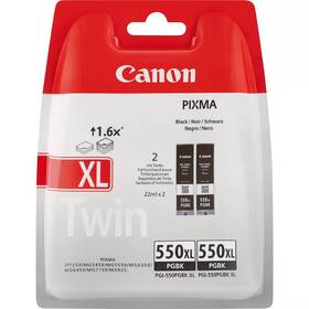 Cartridge Canon PGI-550 XL, 2x 500 strán, Twin (2pack) (6431B005) čierna