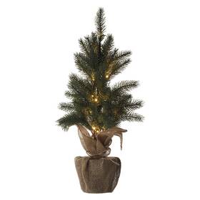 LED dekorácie EMOS 20 LED vianočný stromček, 52 cm, 3x AA, vnútorná, teplá biela, časovač (DCTW01)