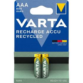 Batéria nabíjacia Varta Recycled HR03, AAA, 800mAh, Ni-MH, blister 2ks (56813101402)
