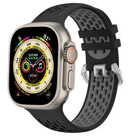 Remienok CubeNest Silicone Sport na Apple Watch 42/44/45/Ultra 49 mm (B01R1L01) čierny