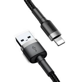 Kábel Baseus Cafule USB/Lightning, 1m (CALKLF-BG1) čierny/sivý