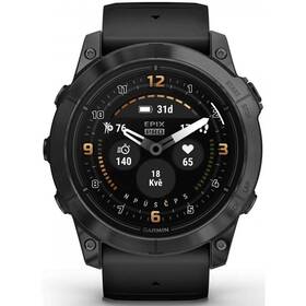 Inteligentné hodinky Garmin epix Pro (Gen 2) Sapphire - 51 mm - Titan Carbon Grey / Black Silicone Band (010-02804-01)
