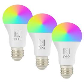 Inteligentná žiarovka IMMAX NEO LITE SMART LED E27 9W RGB+CCT farebná a biela, stmievateľná, WiFi, 3ks (07712C)
