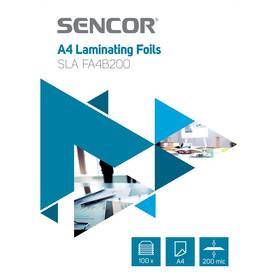 Laminovacie fólie Sencor SLA FA4B200 A4, 200mic, 100ks (45015625)