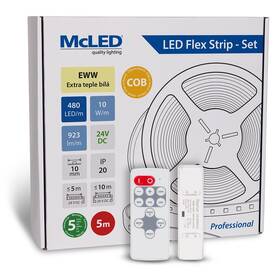 LED pásik McLED súprava 5 m + Prijímač Nano, 480 LED/m, EWW, 923 lm/m, vodič 3 m (ML-126.056.83.S05002)