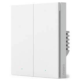 Vypínač Aqara Smart Wall Switch H1 EU (No Neutral, Double Rocker) (WS-EUK02) biely