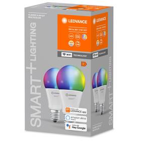 Inteligentná žiarovka LEDVANCE SMART+ WiFi, E27 Multicolour, 9W. 2 ks (4058075521438)