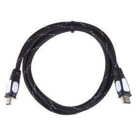 Kábel EMOS HDMI/HDMI 2.0, 1,5m, nylon, s ethernetom (2333003010) čierny