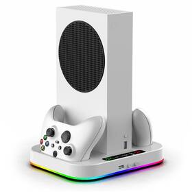 Dokovacia stanica iPega RGB stojan s chladením pre Xbox Series S + 2ks batérií (PG-XBS012S) biela