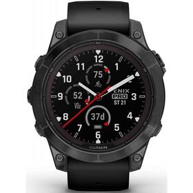 Inteligentné hodinky Garmin fenix 7 Pro Sapphire Solar - Titan Carbon Grey / Black Silicone Band (010-02777-11)