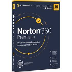 Softvér Norton 360 PREMIUM 75GB CZ 1 uživatel / 10 zařízení / 12 měsíců (BOX) (21416695)