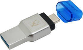 Čítačka pamäťových kariet Kingston MobileLite Duo 3C (FCR-ML3C) strieborná/modrá
