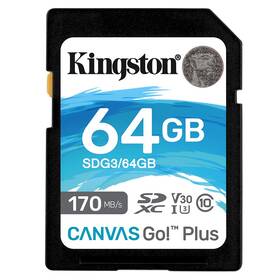 Pamäťová karta Kingston Canvas Go! Plus SDXC 64GB UHS-I U3 (170R/70W) (SDG3/64GB)