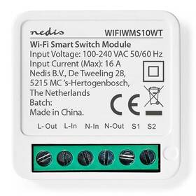 Spínač Nedis SmartLife, Wi-Fi, 3680 W (WIFIWMS10WT)