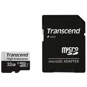 Pamäťová karta Transcend MicroSDXC High Endurance 32GB UHS-I U1 (95R/40W) + adaptér (TS32GUSD350V)