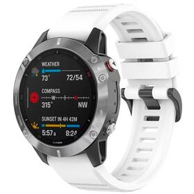 Remienok FIXED Silicone Strap na Garmin QuickFit 26 mm (FIXSST-QF26MM-WH) biely