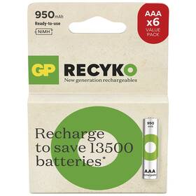 Batéria nabíjacia GP ReCyko 950 AAA (HR03), 6 ks (B2511V)