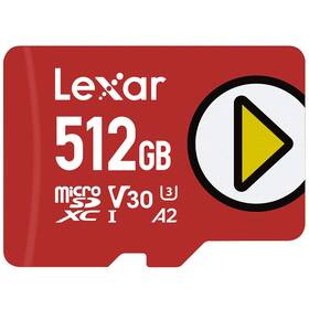 Pamäťová karta Lexar PLAY microSDXC 512GB UHS-I, (160R/100R) C10 A2 V30 U3 (LMSPLAY512G-BNNNG)