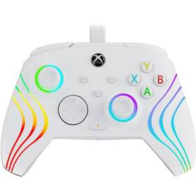 Gamepad PDP Afterglow Wave RGB Wired Controller pre Xbox One/Series (049-024-WH) biely
