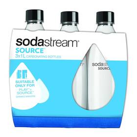 Fľaša SodaStream Lahev SOURCE/PLAY 3Pack 1l čierne/plast