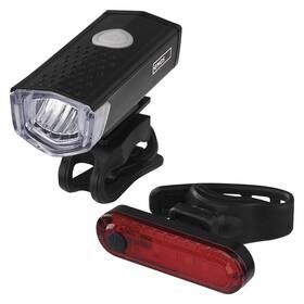 Lampáš EMOS LED predné + zadné, nabíjacie, na bicykel, 90 lm (P3923)