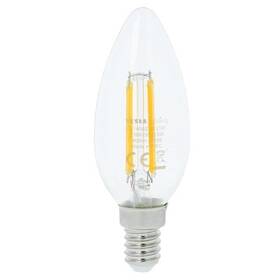 LED žiarovka Tesla filament sviečka E14, 6W, teplá biela (CL140627-1)