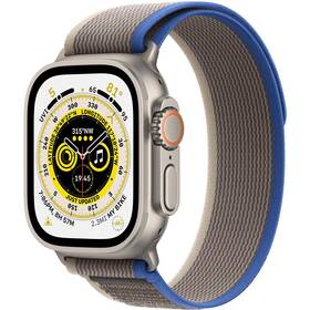 Inteligentné hodinky Apple Watch Ultra GPS + Cellular, 49mm titánové puzdro - modro-šedý trailový ťah - S/M (MNHL3CS/A)
