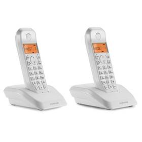 Domáci telefón Motorola S1202 Duo (C69000D48O2AESDW) biely