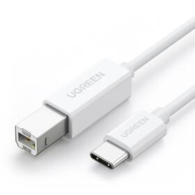 Kábel UGREEN USB-C/USB 2.0 B, 1,5m (40417) biely
