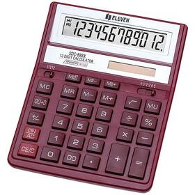 Kalkulačka Eleven SDC888XRD, stolný, dvanásťmiestna (SDC-888XRD) červená