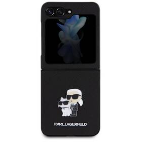 Kryt na mobil Karl Lagerfeld PU Saffiano Karl and Choupette NFT na Samsung Galaxy Z Flip 5 (KLHCZF5SAKCNPK) čierny