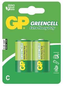 Batéria zinkochloridová GP Greencell C, R14, blister 2ks (B1231)