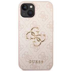 Kryt na mobil Guess 4G Metal Logo na Apple iPhone 14 (GUHCP14S4GMGPI) ružový