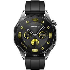 Inteligentné hodinky Huawei Watch GT 4 46 mm - Black Stainless Steel + Black Strap (55020BGS)