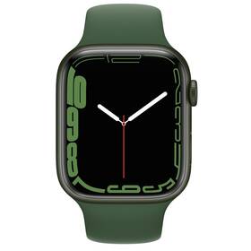 Inteligentné hodinky Apple Watch Series 7 GPS, 41mm púzdro zo zeleného hliníka - ďatelinovo zelený športový remienok (MKN03VR/A)